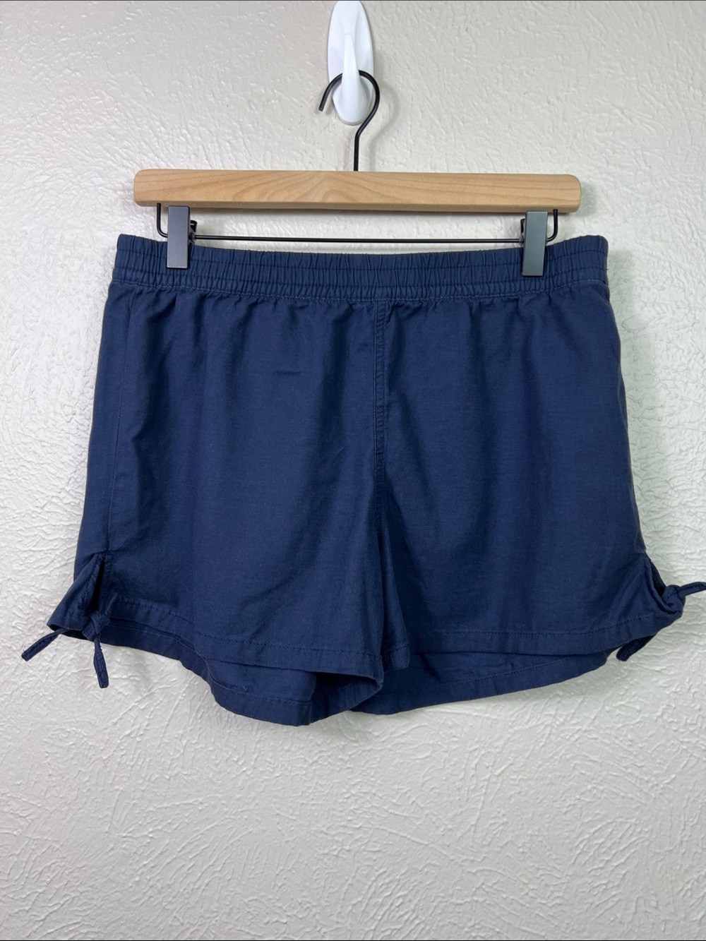 Madewell Navy Blue Elastic Waist Side Tie Shorts Medium